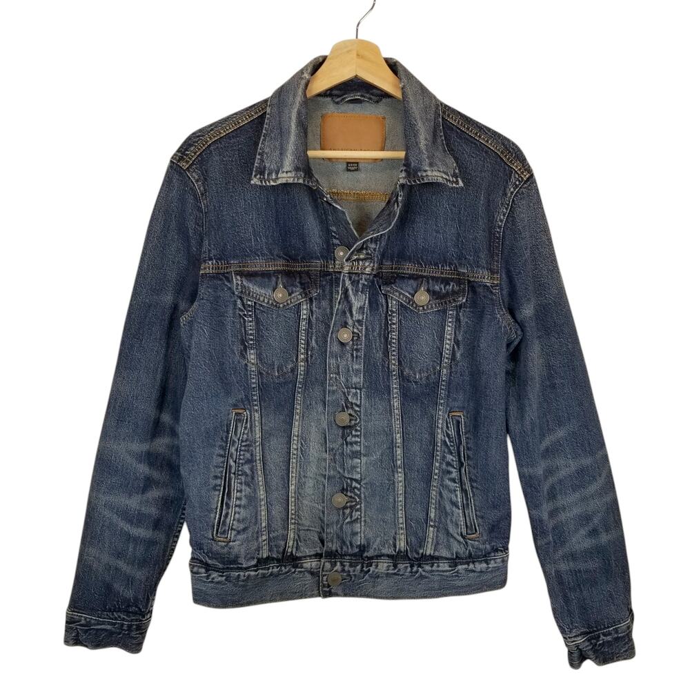 American Eagle Outfitters Women's Denim Jean Trucker Jacket Blue Size Small